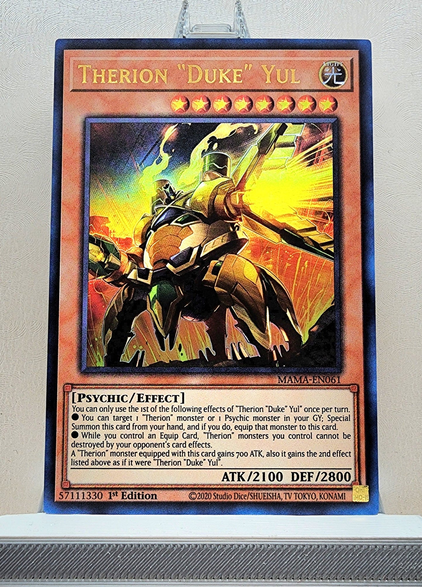 Yugioh! 1x Therion "Duke" Yul (MAMA - Ultra Rare) 1st Edition