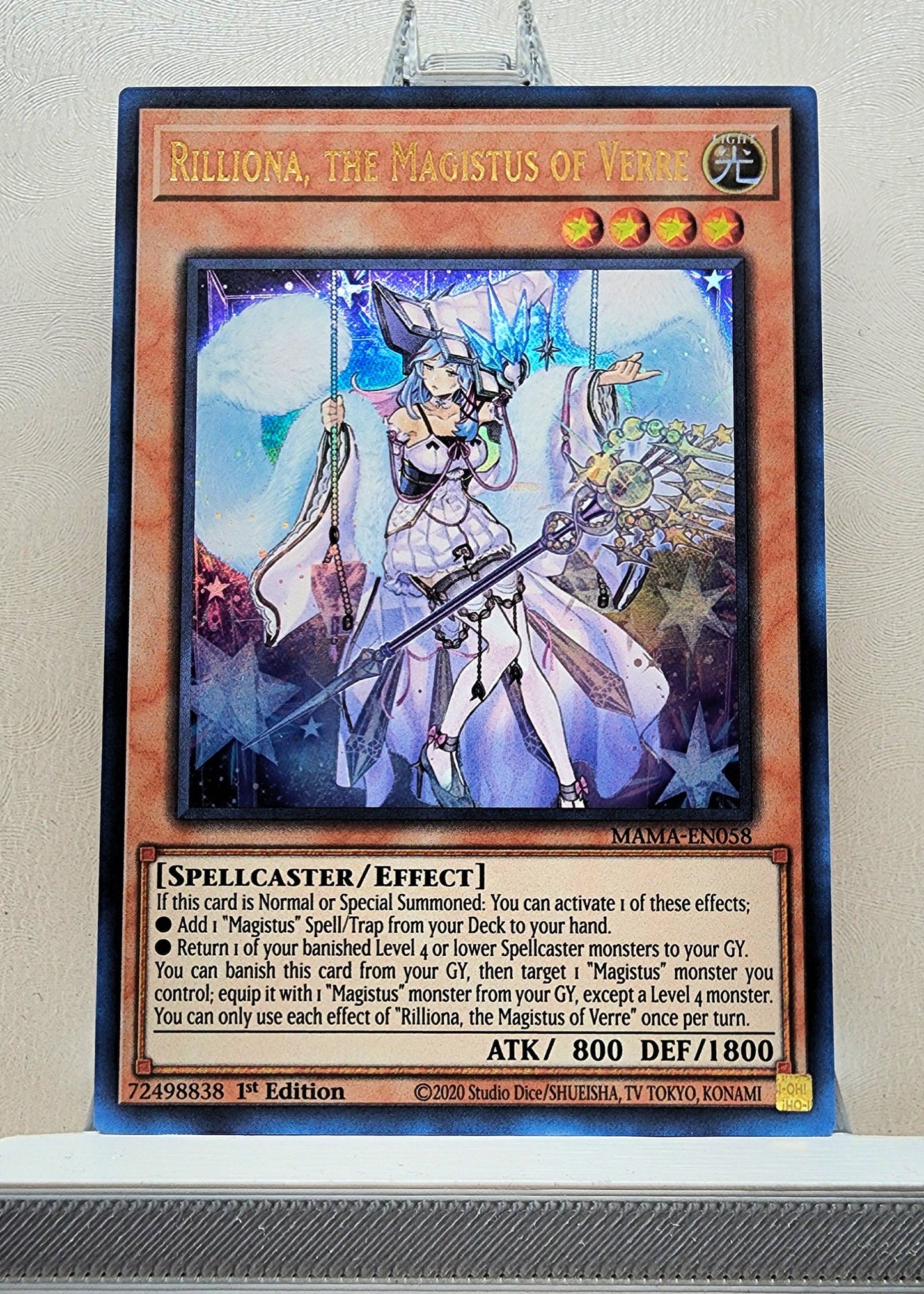 Yugioh! 1x Rilliona, the Magistus of Verre (MAMA - Ultra Rare) 1st Edition