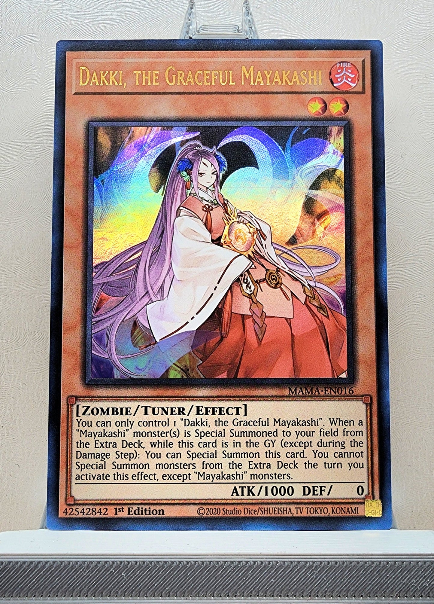 Yugioh! 1x Dakki, the Graceful Mayakashi (MAMA - Ultra Rare) 1st Edition