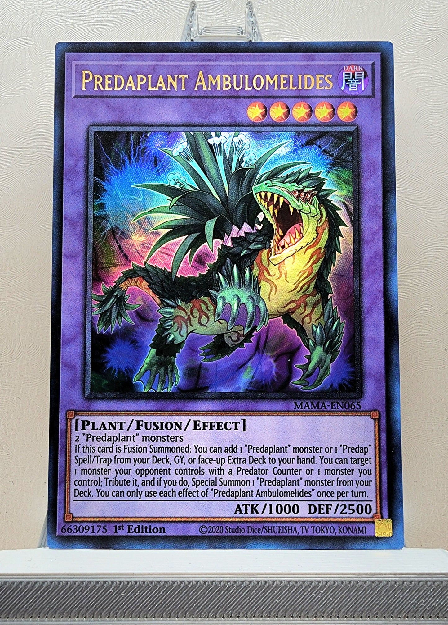 Yugioh! 1x Predaplant Ambulomelides (MAMA - Ultra Rare) 1st Edition