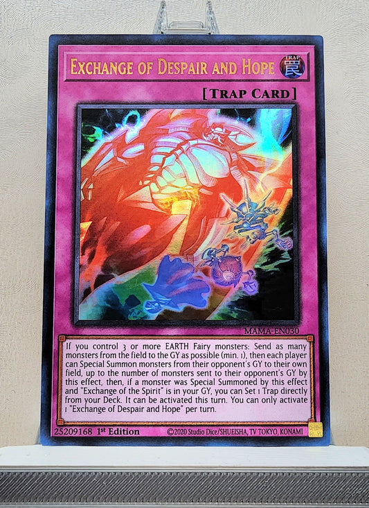 Yugioh! 1x Exchange of Despair and Hope (MAMA - Ultra Rare) 1st Edition