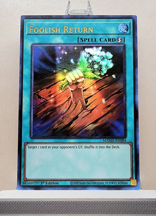 Yugioh! 1x Foolish Return (MAMA - Ultra Rare) 1st Edition