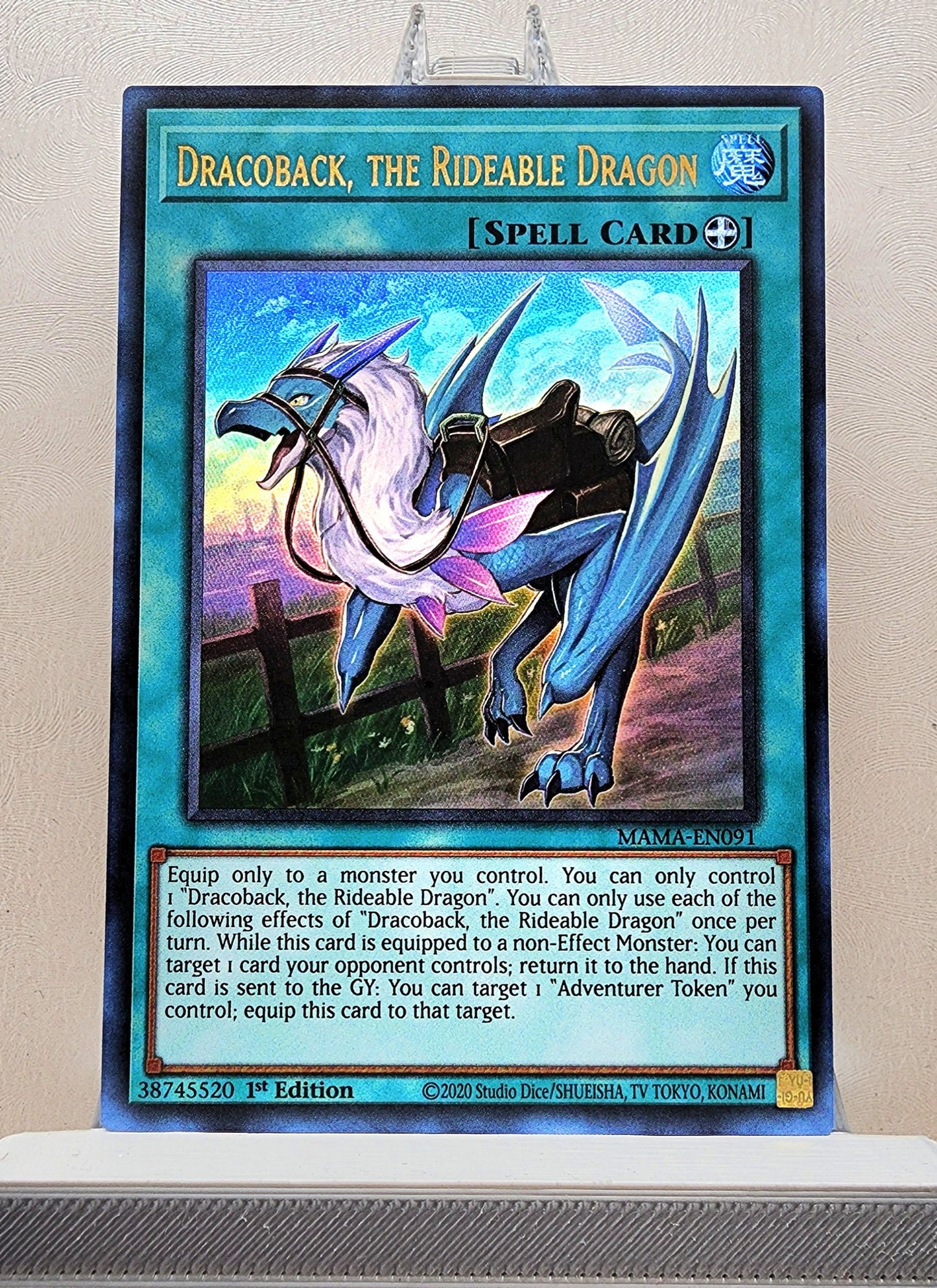 Yugioh! 1x Dracoback, the Rideable Dragon (MAMA - Ultra Rare) 1st Edition