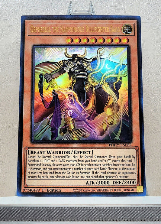 Yugioh! 1x Orphebull the Harmonious Bullfighter Bard (PHHY - Ultra Rare) 1st Edition