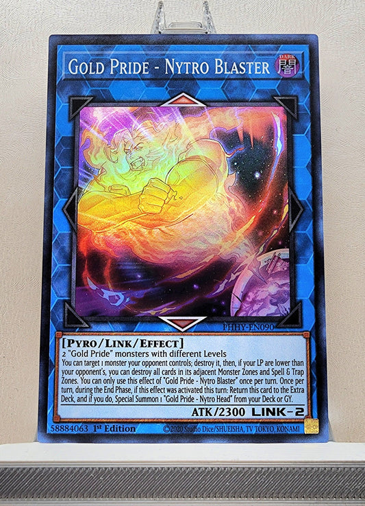 Yugioh! 1x Gold Pride - Nytro Blaster (PHHY - Super Rare) 1st Edition