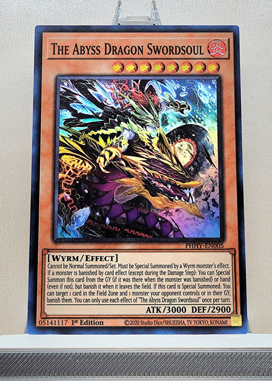 Yugioh! 1x The Abyss Dragon Swordsoul (PHHY - Super Rare) 1st Edition