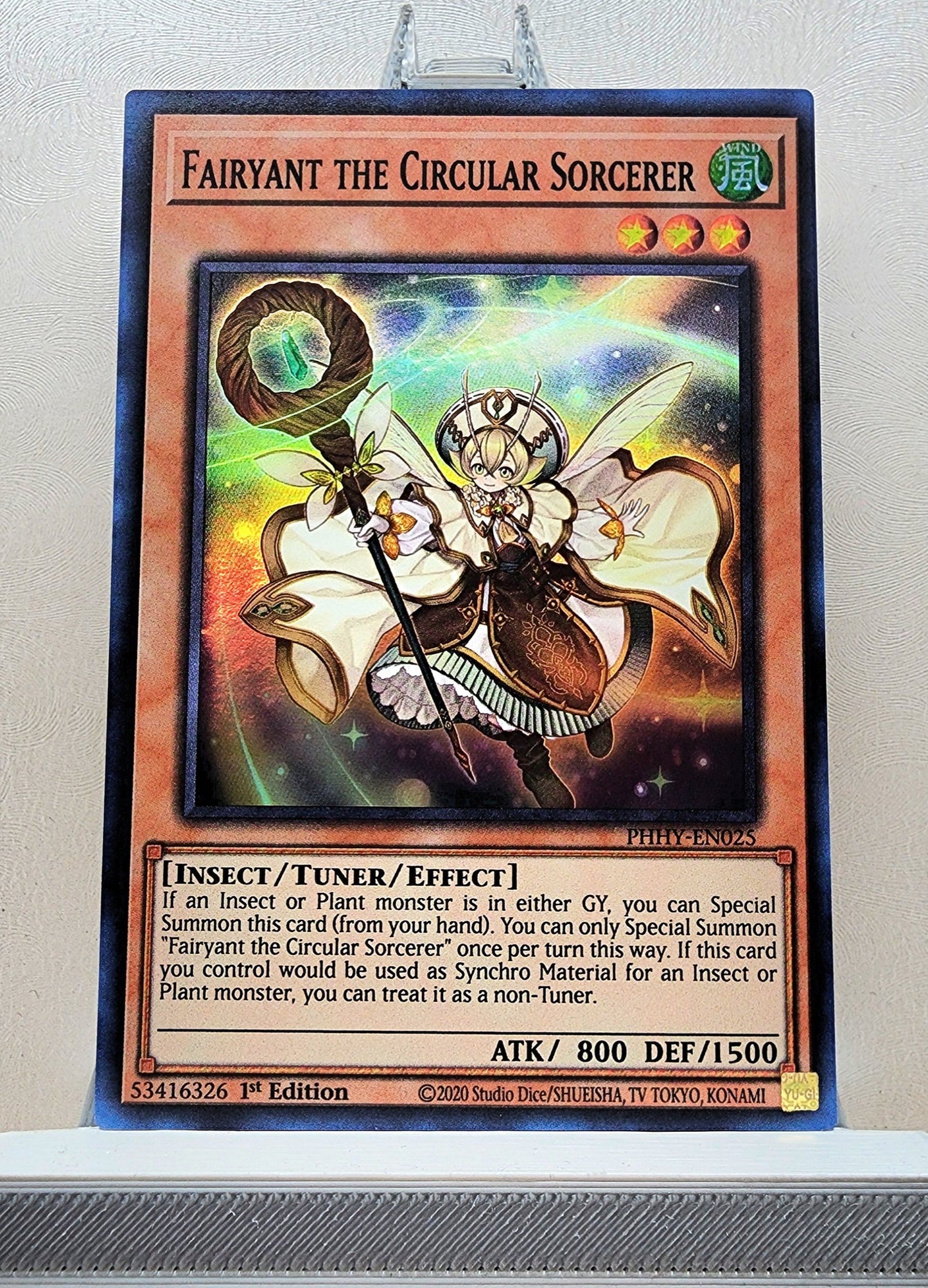 Yugioh! 1x Fairyant the Circular Sorcerer (PHHY - Super Rare) 1st Edition