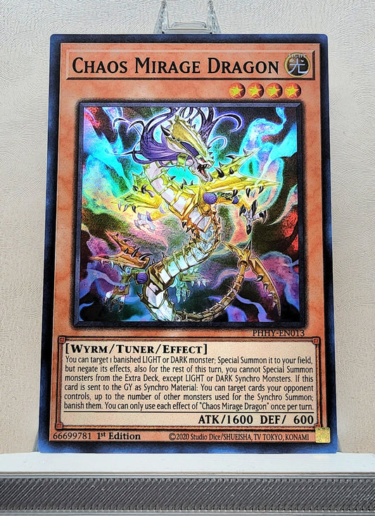 Yugioh! 1x Chaos Mirage Dragon (PHHY - Super Rare) 1st Edition