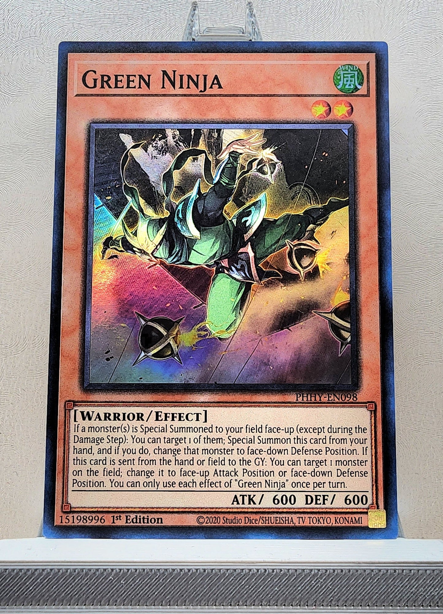 Yugioh! 1x Green Ninja (PHHY - Super Rare) 1st Edition