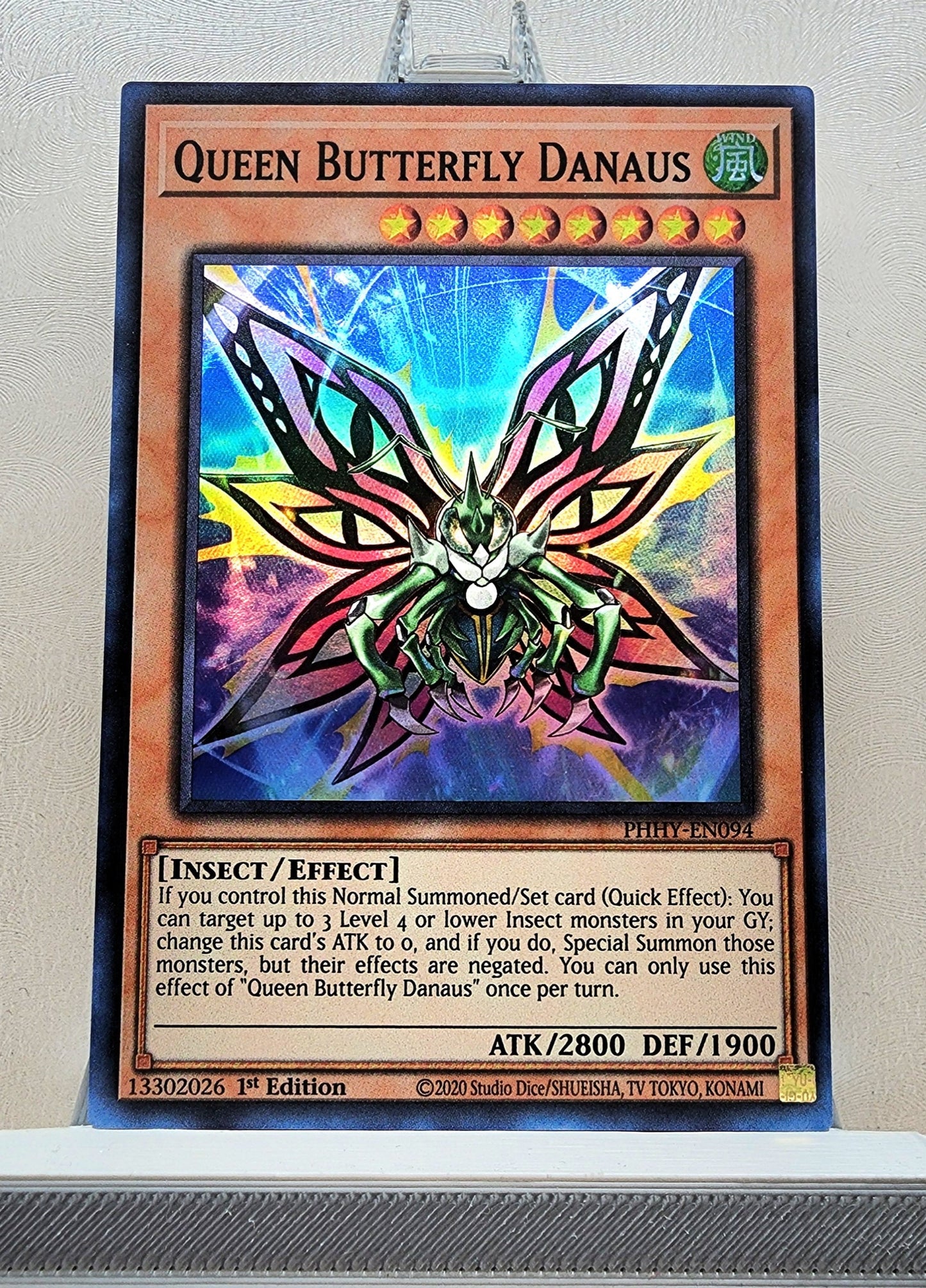 Yugioh! 1x Queen Butterfly Danaus (PHHY - Super Rare) 1st Edition