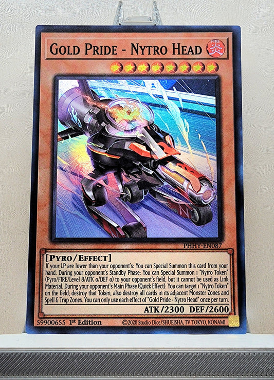 Yugioh! 1x Gold Pride - Nytro Head (PHHY - Super Rare) 1st Edition