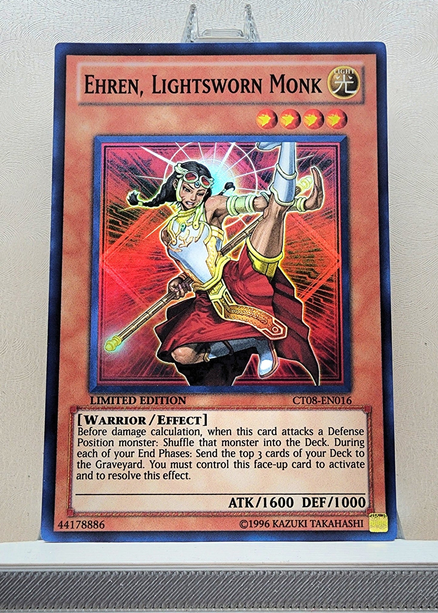 Yugioh! 1x Ehren, Lightsworn Monk (CT08 - Super Rare) Limited Edition