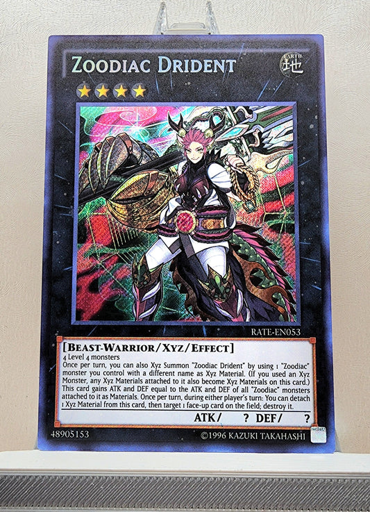 Yugioh! 1x Zoodiac Drident (RATE - Secret Rare) 1st/Unli Edition