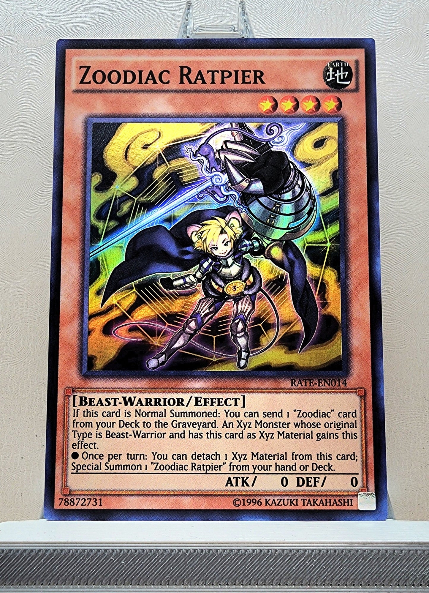 Yugioh! 1x Zoodiac Ratpier (RATE- Super Rare) Unli Edition