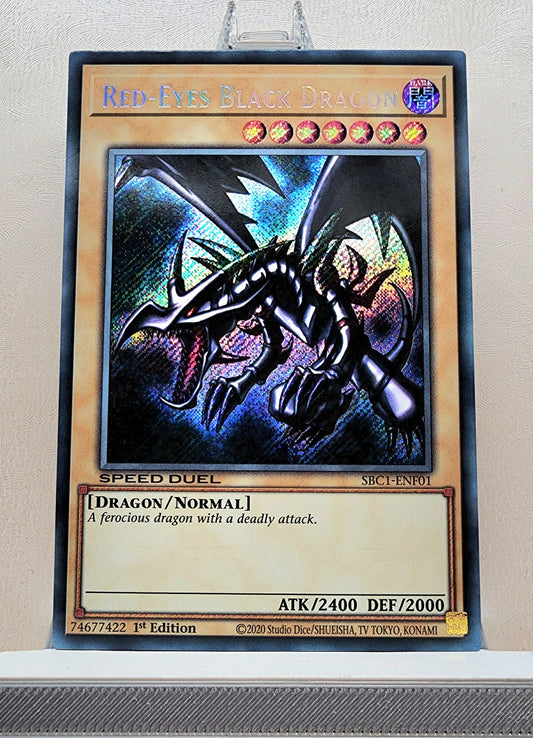 Yugioh! 1x Red-Eyes Black Dragon (SBC1 - Secret Rare) 1st Edition