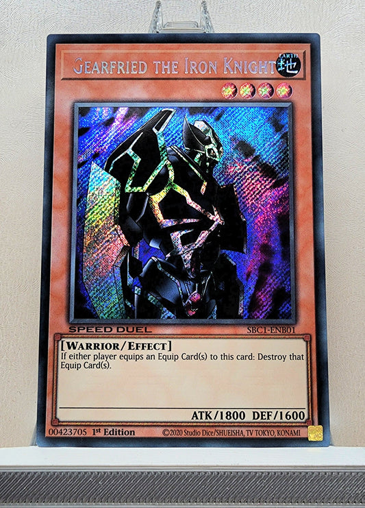 Yugioh! 1x Gearfried the Iron Knight (SBC1 - Secret Rare) 1st Edition