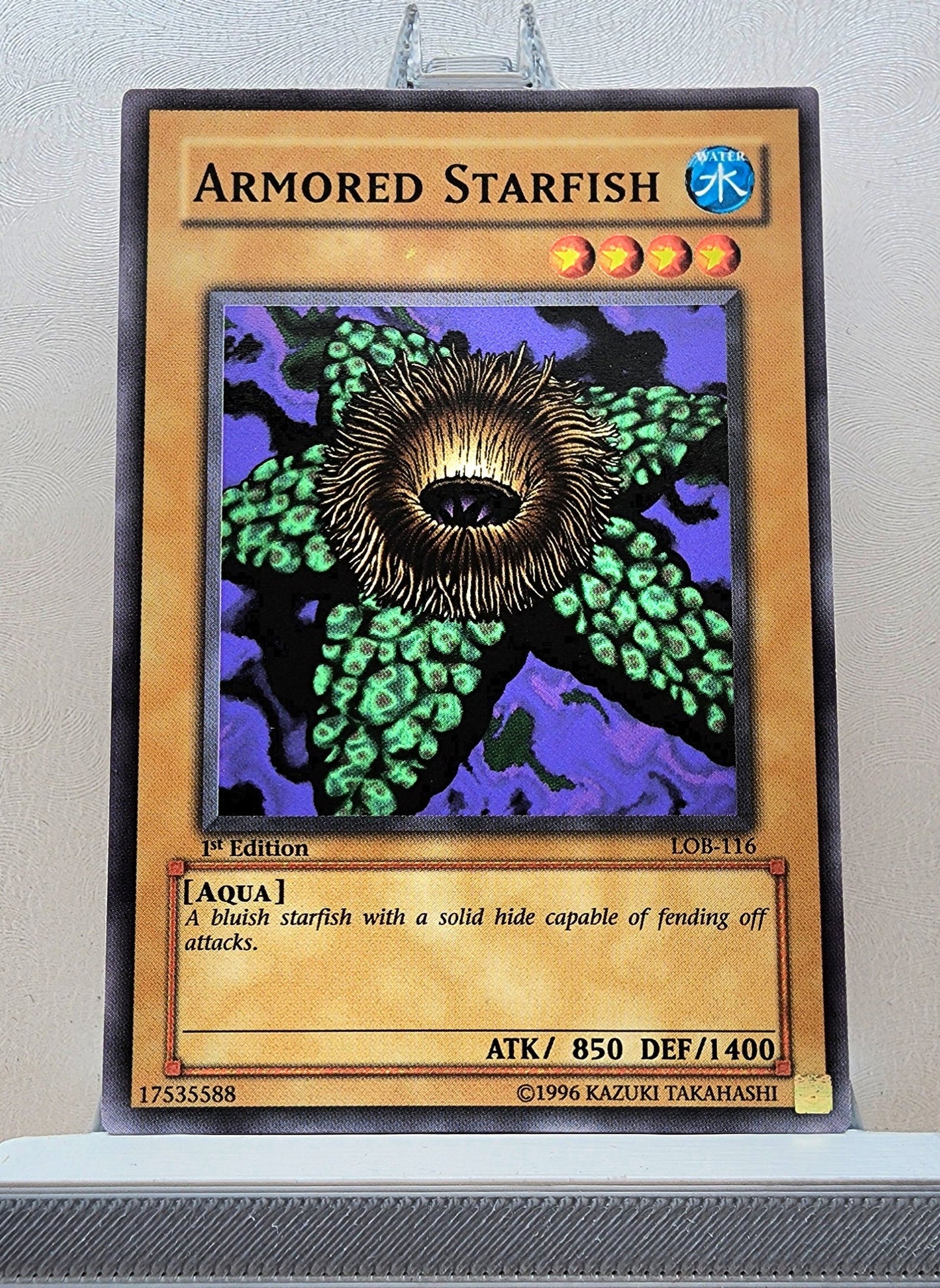 Yugioh! 1x Armored Starfish (LOB - Common) 1st Edition