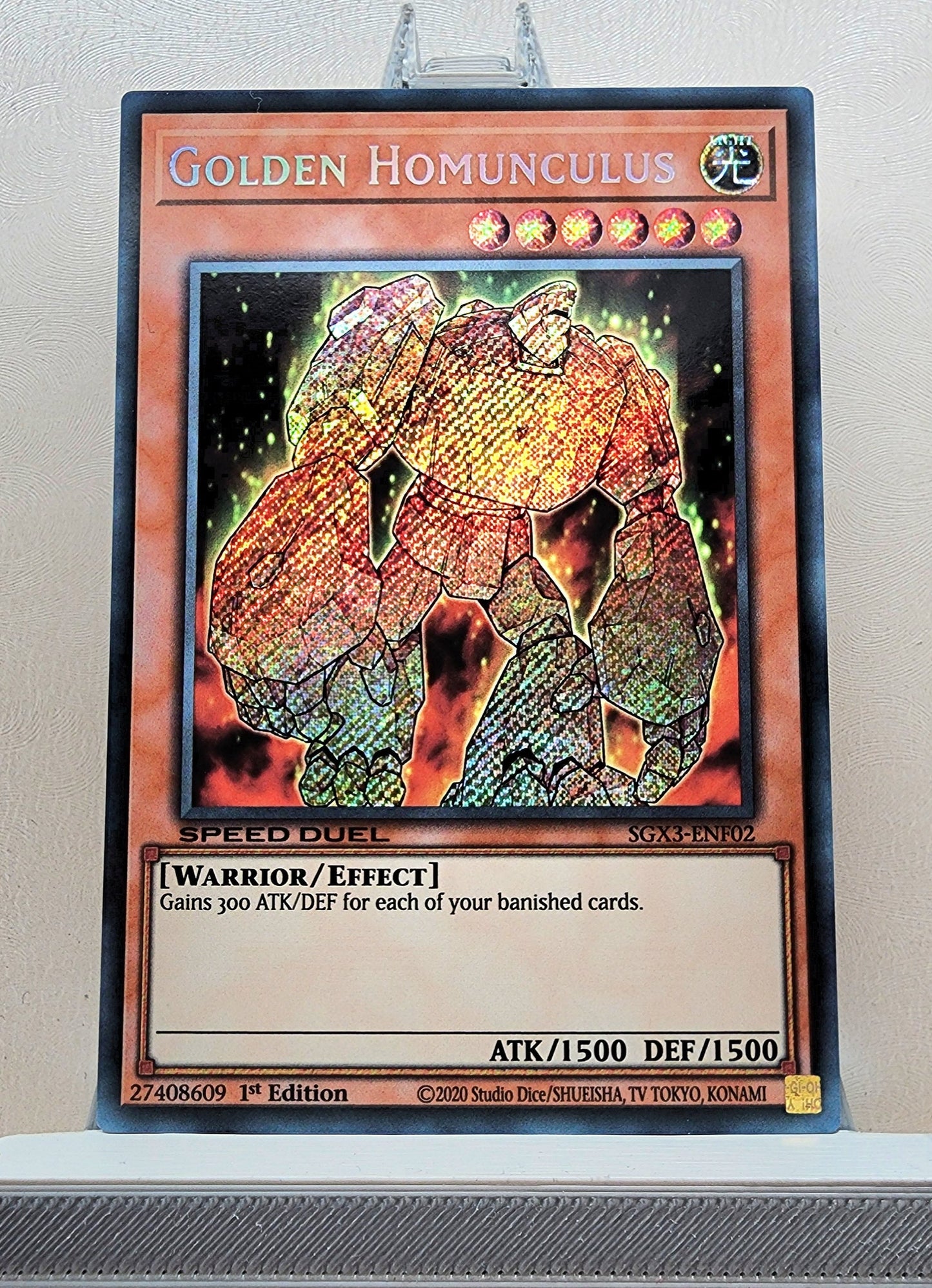 Yugioh! 1x Golden Homunculus (SGX3 - Secret Rare) 1st Edition