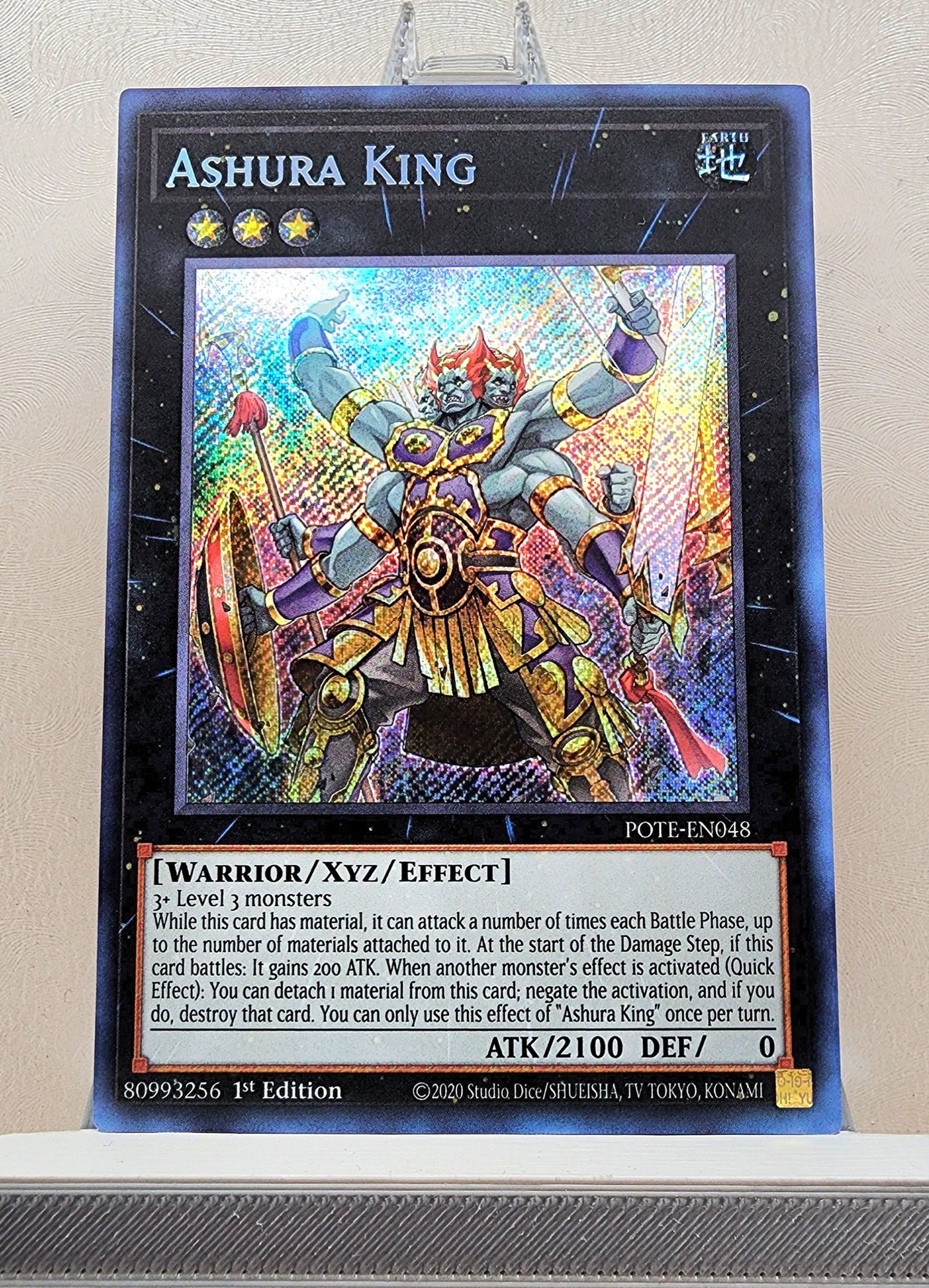 Yugioh! 1x Ashura King (POTE - Secret Rare) 1st Edition