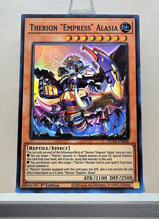 Yugioh! 1x Therion "Empress" Alasia (POTE - Super Rare) 1st Edition