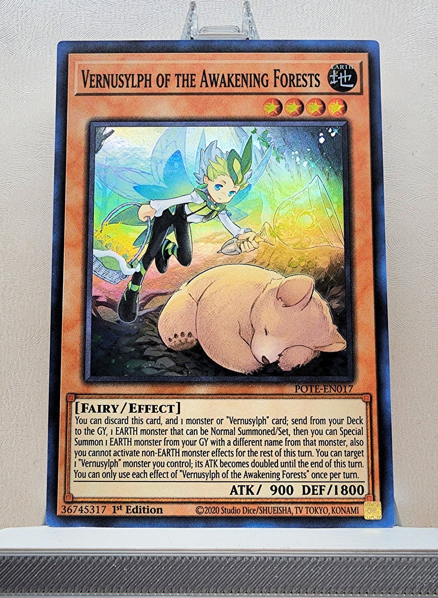 Yugioh! 1x Vernusylph of the Awakening Forests (POTE - Super Rare) 1st Edition