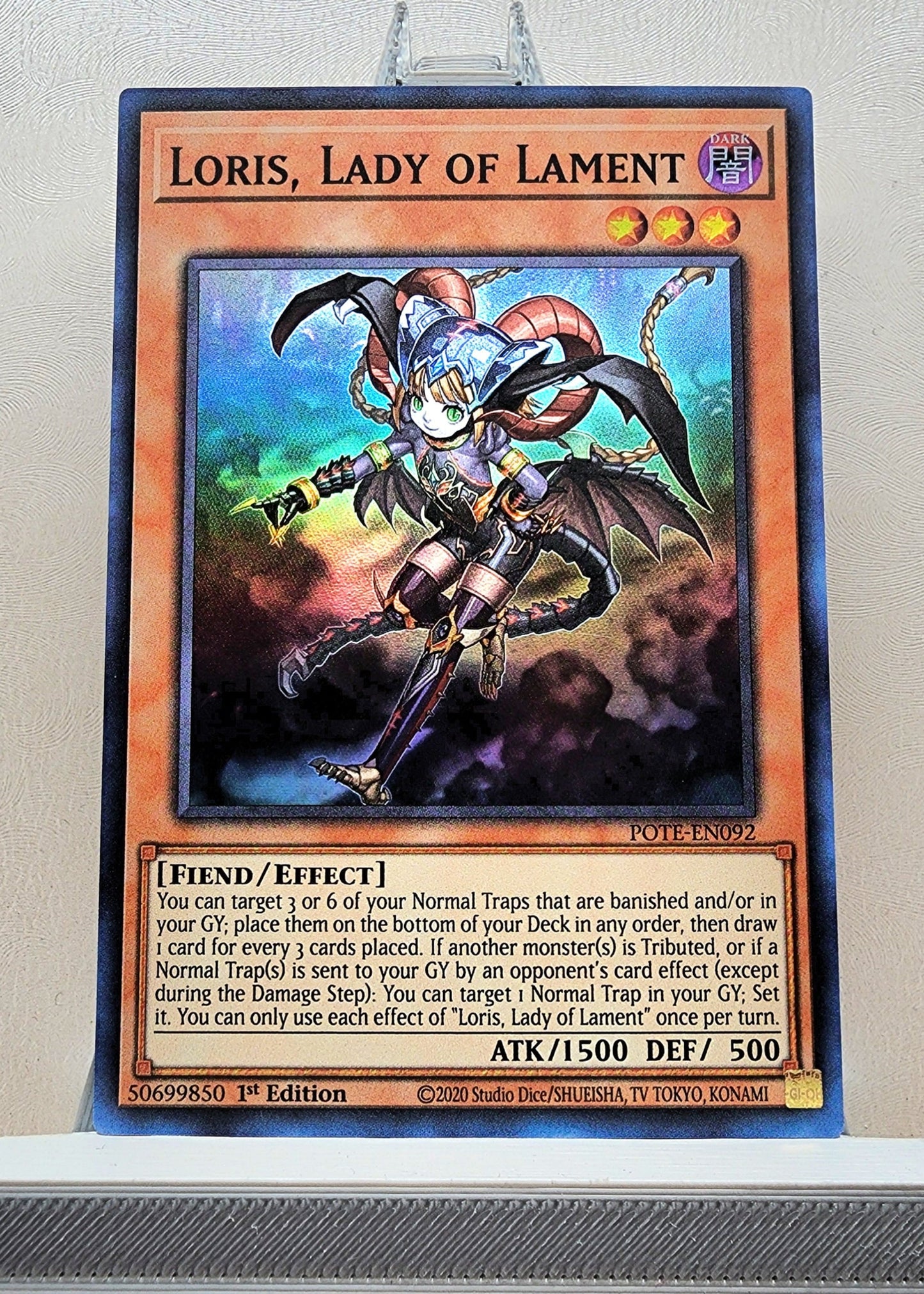 Yugioh! 1x Loris, Lady of Lament (POTE - Super Rare) 1st Edition