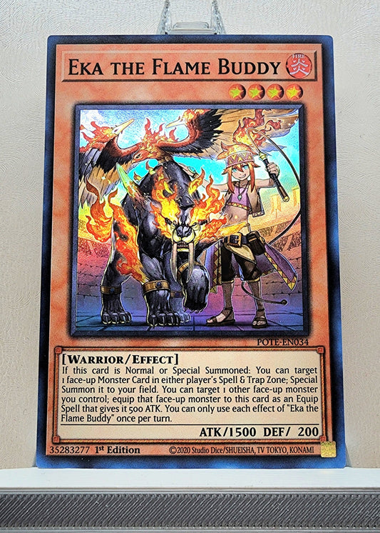 Yugioh! 1x Eka the Flame Buddy (POTE - Super Rare) 1st Edition