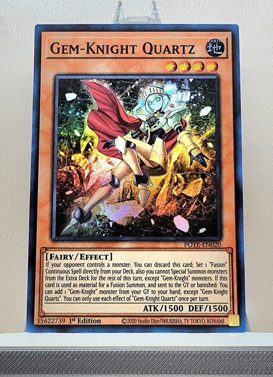 Yugioh! 1x Gem-Knight Quartz (POTE - Super Rare) 1st Edition