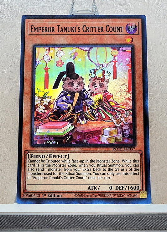 Yugioh! 1x Emperor Tanuki's Critter Count (POTE - Super Rare) 1st Edition