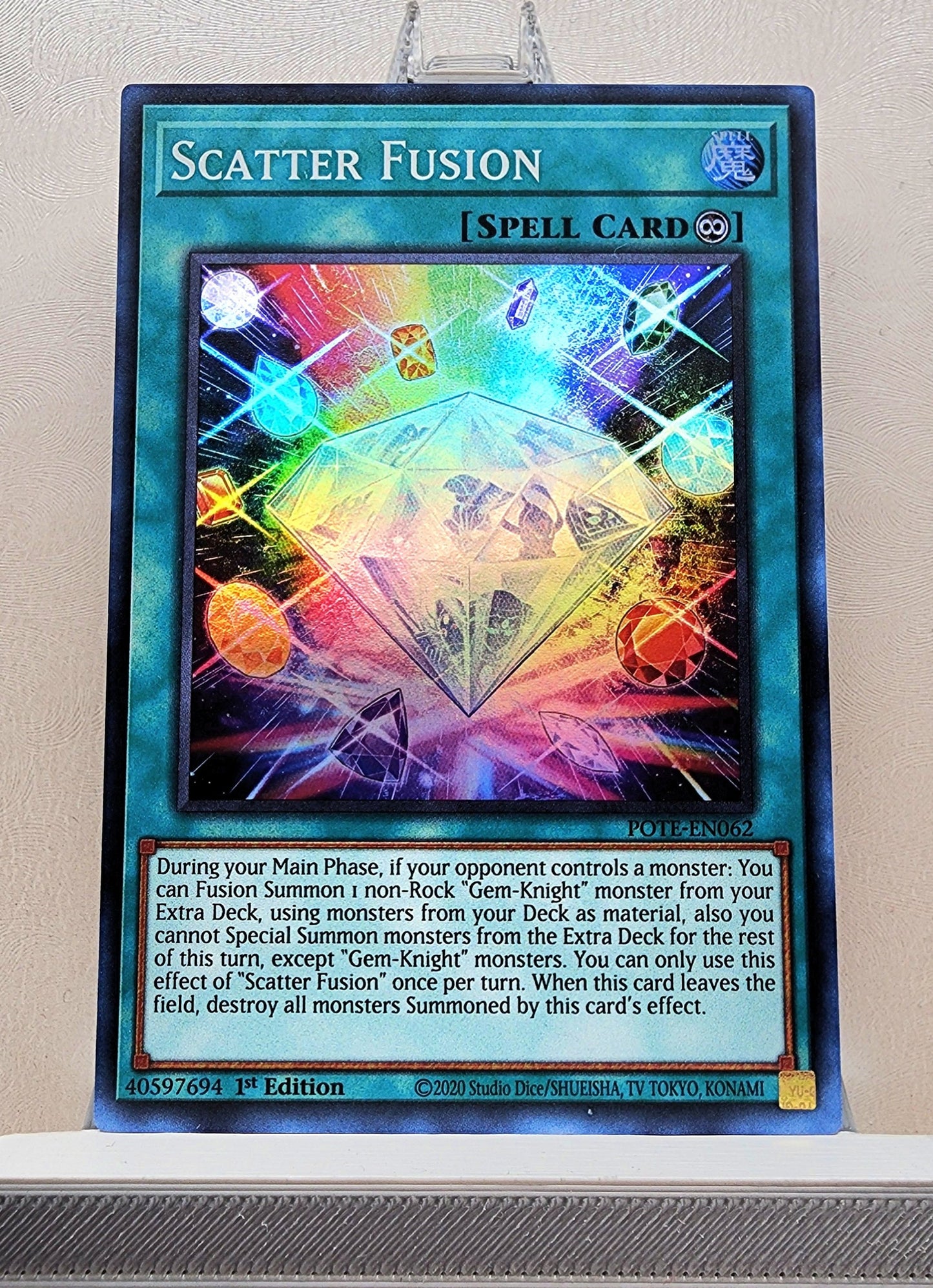 Yugioh! 1x Scatter Fusion (POTE - Super Rare) 1st Edition