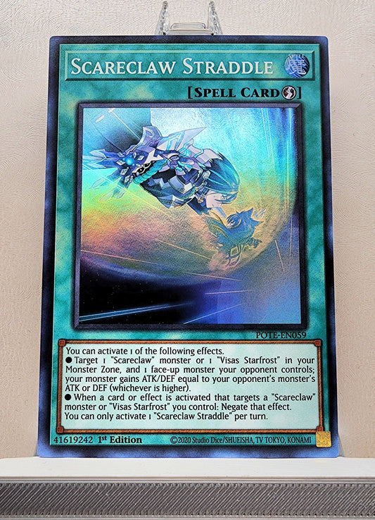 Yugioh! 1x Scareclaw Straddle (POTE - Super Rare) 1st Edition