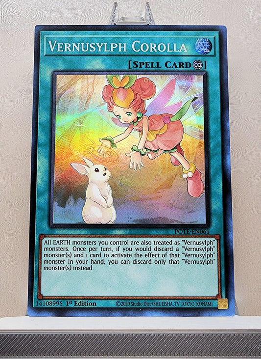 Yugioh! 1x Vernusylph Corolla (POTE - Super Rare) 1st Edition