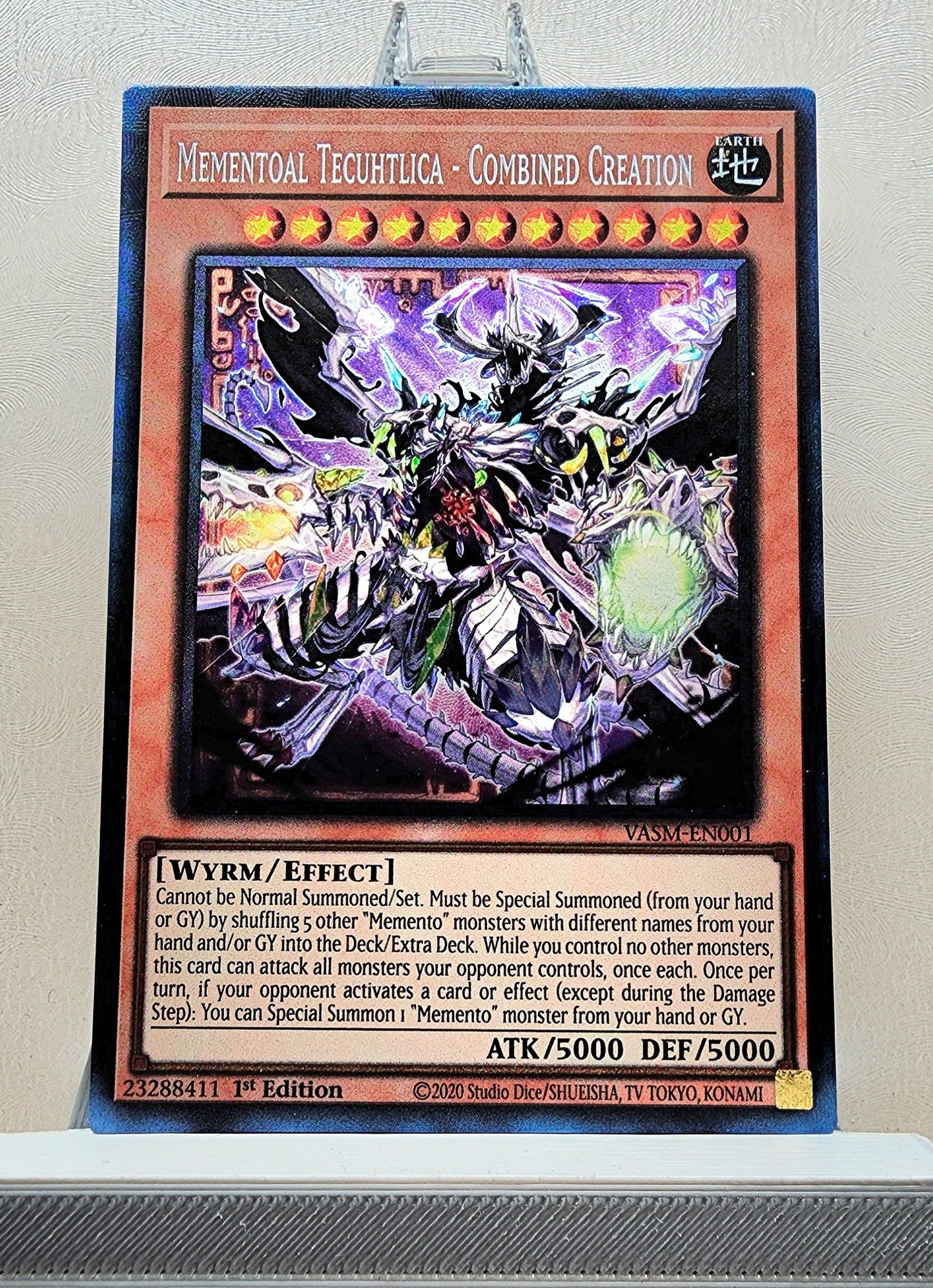 Yugioh! 1x Mementoal Tecuhtlica - Combined Creation (VASM - Collectors Rare) 1st Edition