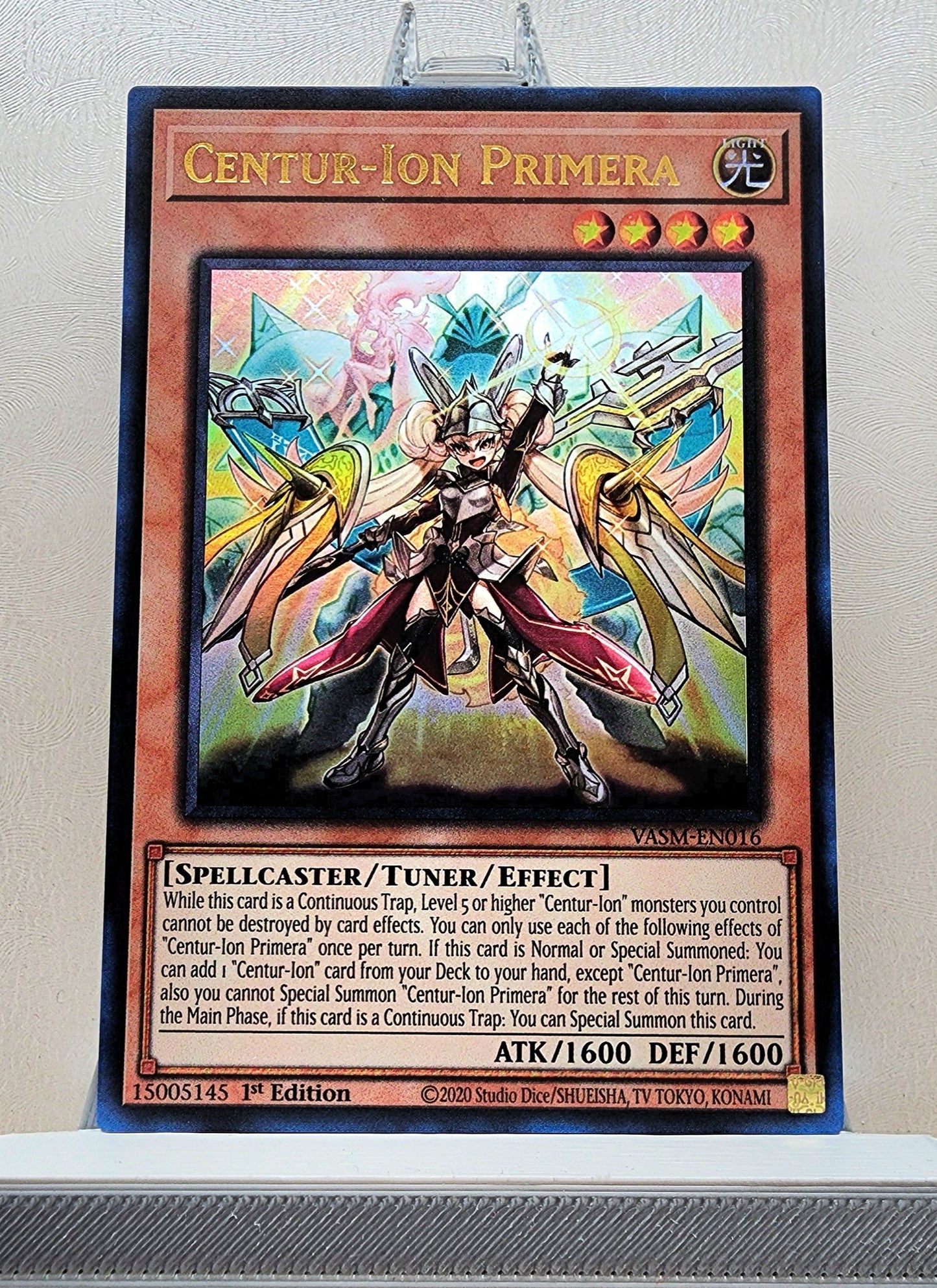 Yugioh! 1x Centur-Ion Primera (VASM - Ultra Rare) 1st Edition