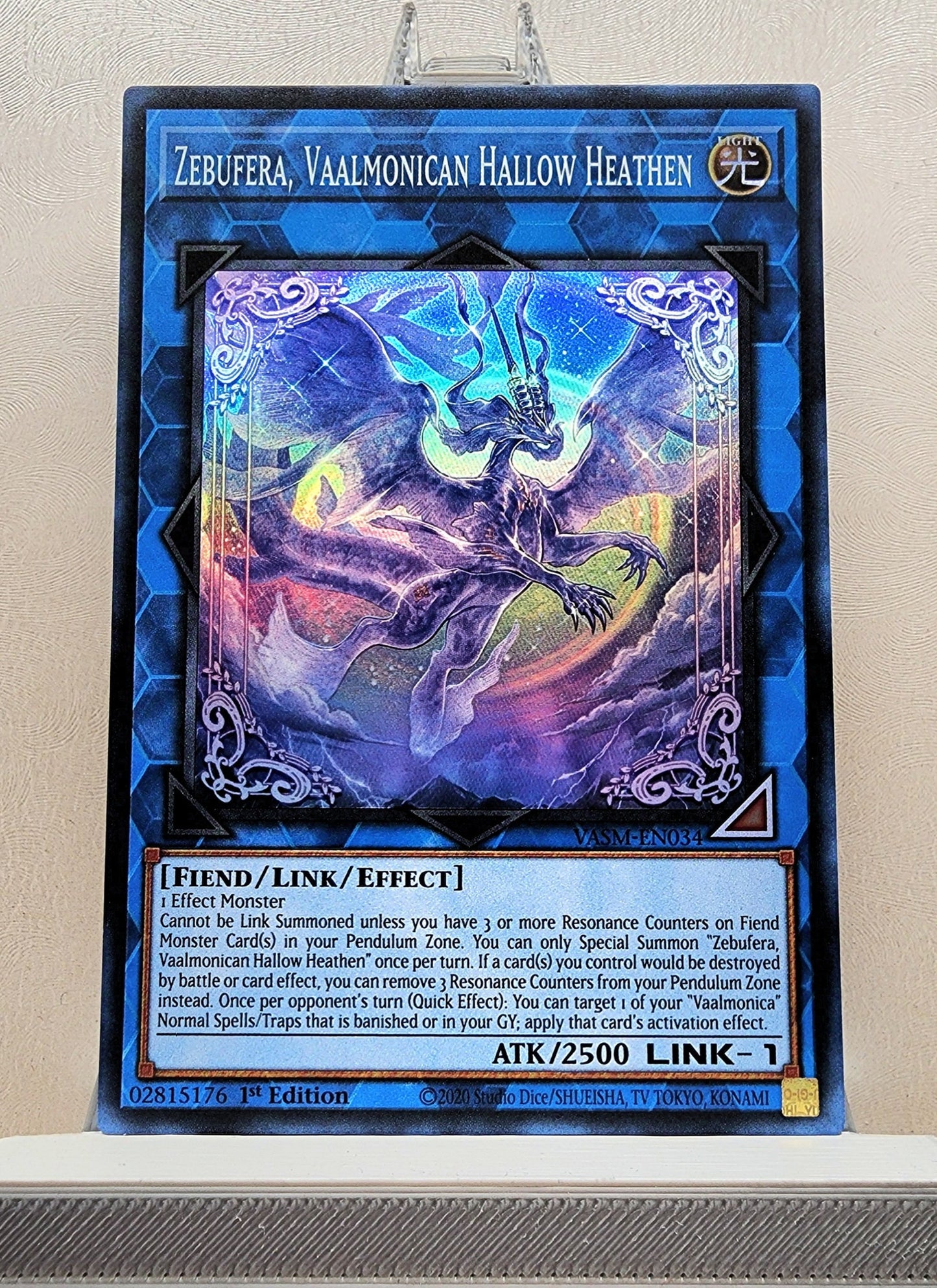 Yugioh! 1x Zebufera, Vaalmonican Hallow Heathen (VASM - Super Rare) 1st Edition