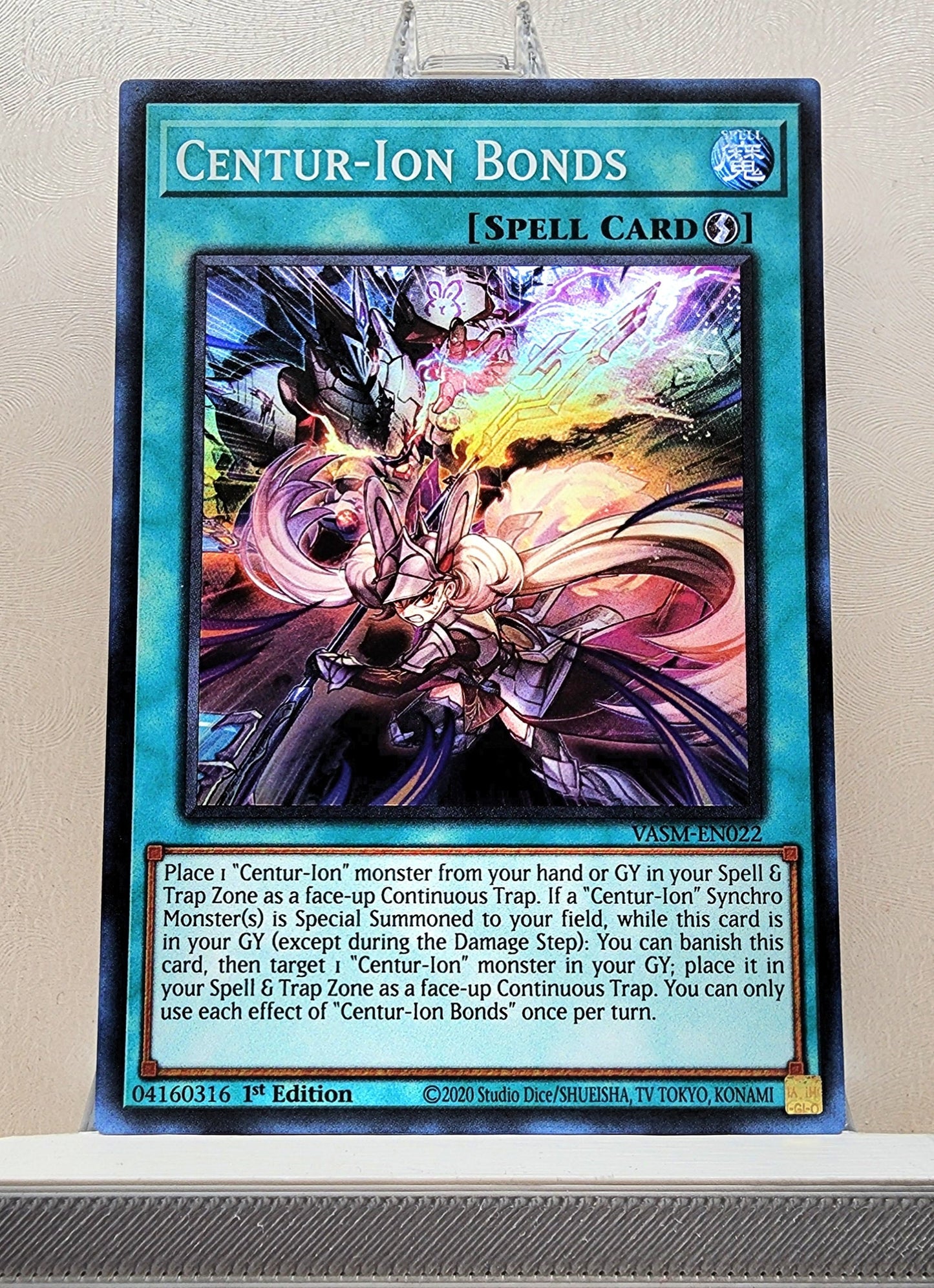 Yugioh! 1x Centur-Ion Bonds (VASM - Super Rare) 1st Edition