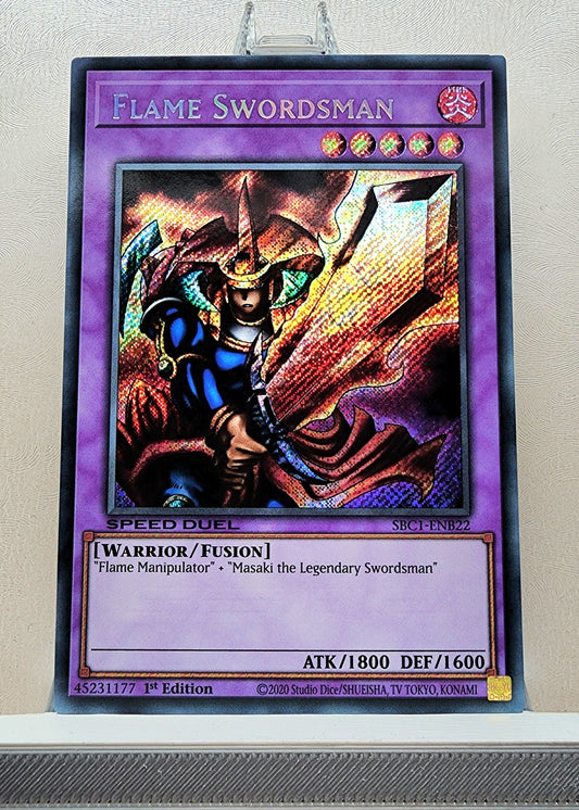 Yugioh! 1x Flame Swordsman (SBC1 - Secret Rare) 1st Edition