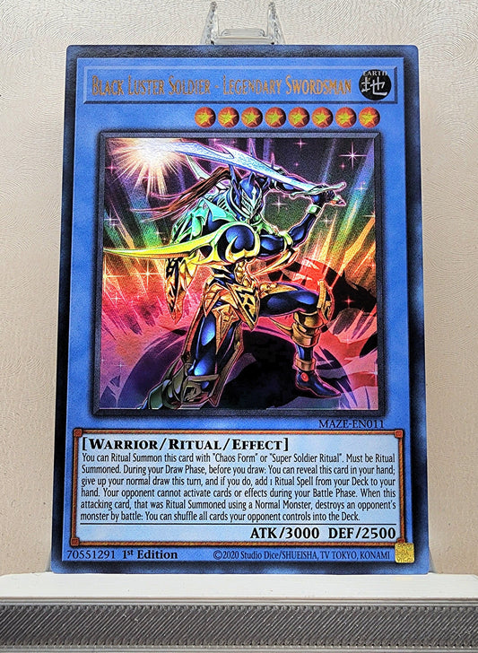 Yugioh! 1x Black Luster Soldier - Legendary Swordsman (MAZE - Ultra Rare) 1st Edition