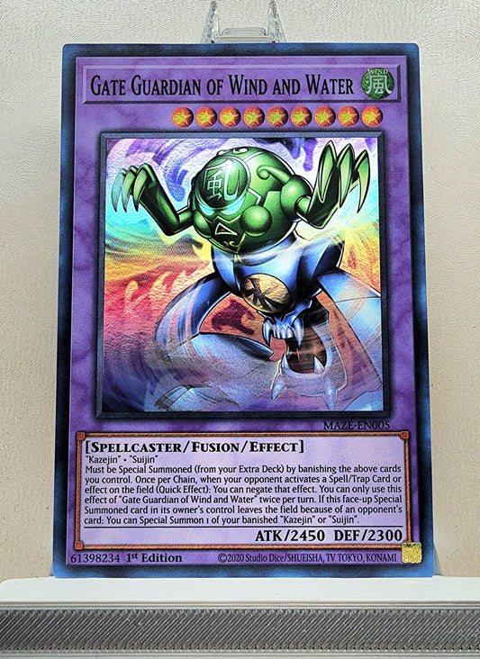 Yugioh! 1x Gate Guardian of Wind and Water (MAZE - Super Rare) 1st Edition