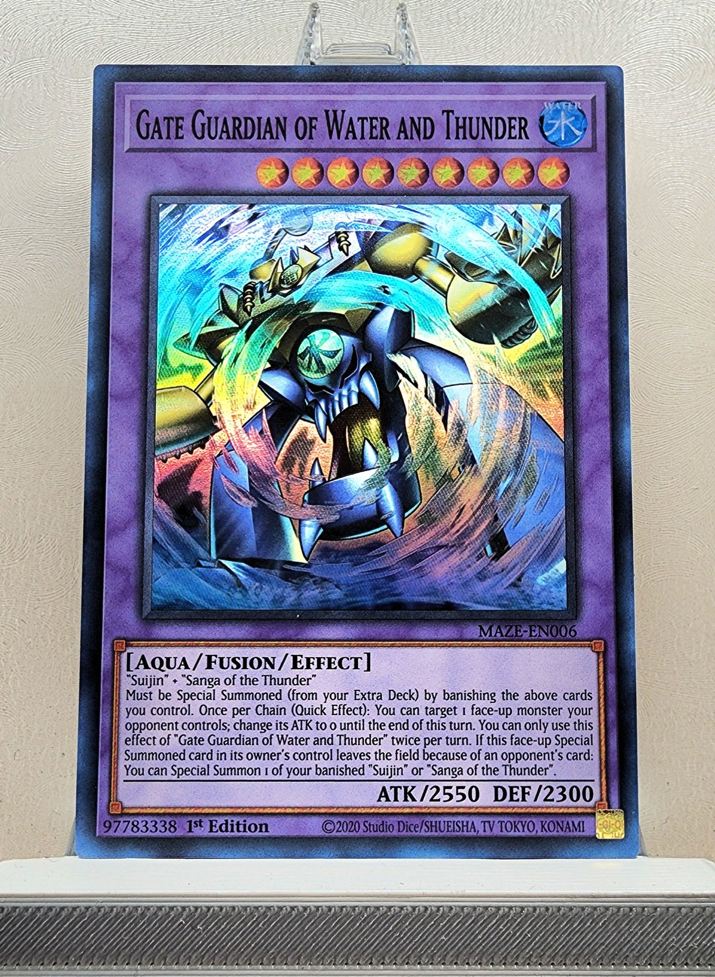 Yugioh! 1x Gate Guardian of Water and Thunder (MAZE - Super Rare) 1st Edition