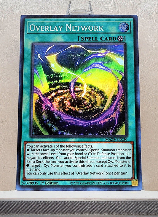 Yugioh! 1x Overlay Network (MAZE - Super Rare) 1st Edition