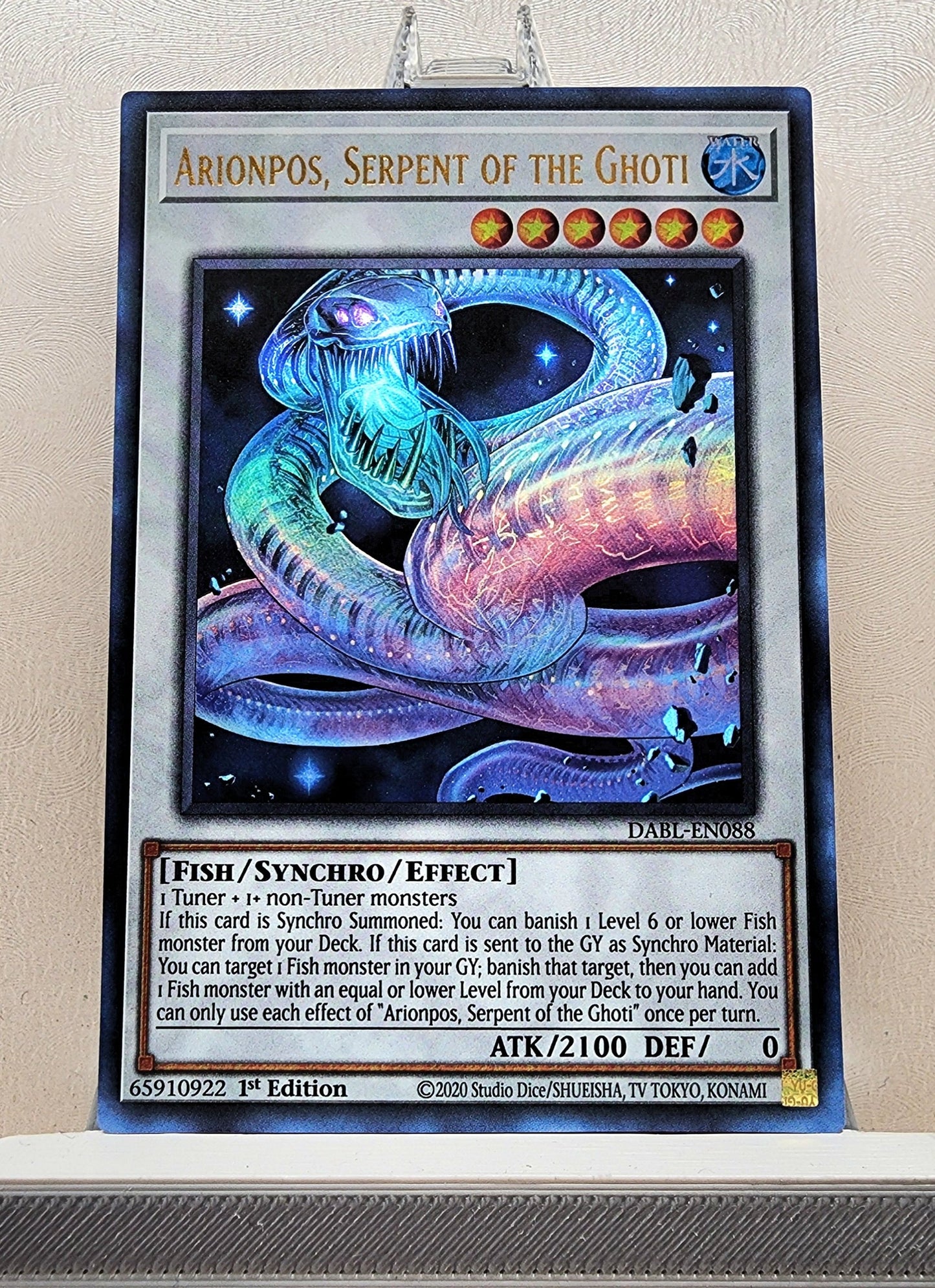 Yugioh! 1x Arionpos, Serpent of the Ghoti (DABL - Ultra Rare) 1st Edition