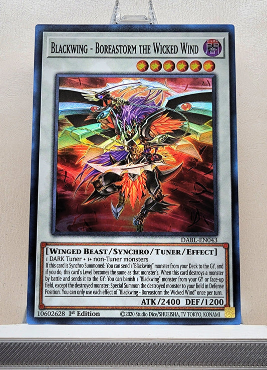 Yugioh! 1x Blackwing - Boreastorm the Wicked Wind (DABL - Super Rare) 1st Edition