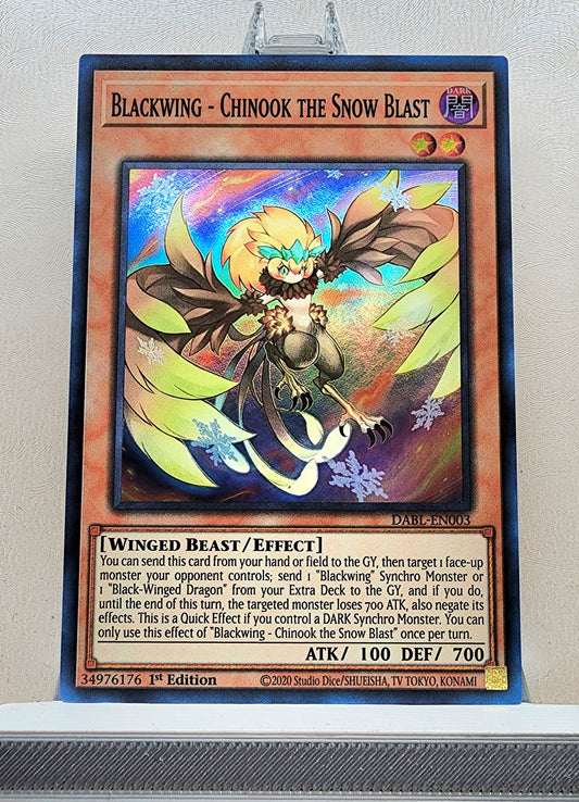 Yugioh! 1x Blackwing - Chinook the Snow Blast (DABL - Super Rare) 1st Edition