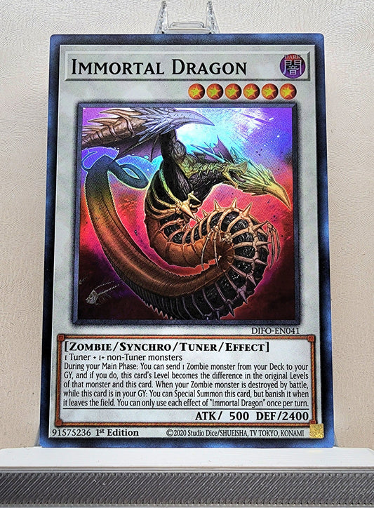 Yugioh! 1x Immortal Dragon (DIFO - Super Rare) 1st Edition