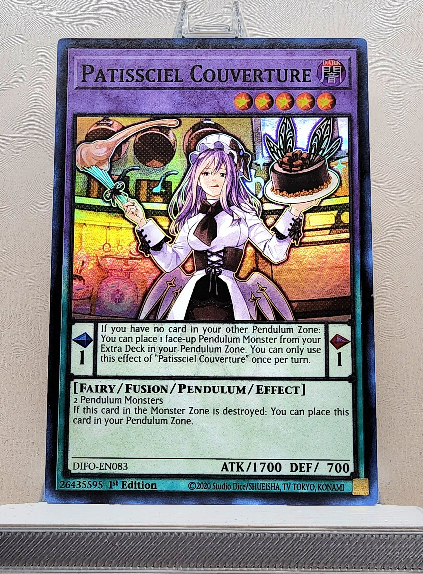 Yugioh! 1x Patissciel Couverture (DIFO - Super Rare) 1st Edition