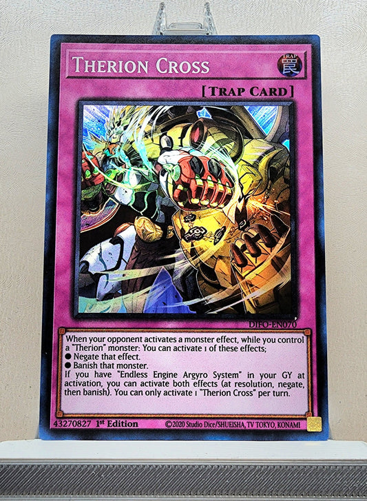 Yugioh! 1x Therion Cross (DIFO - Super Rare) 1st Edition