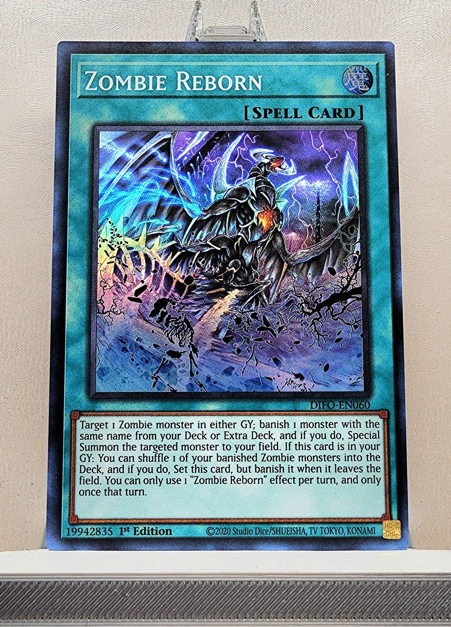 Yugioh! 1x Zombie Reborn (DIFO - Super Rare) 1st Edition