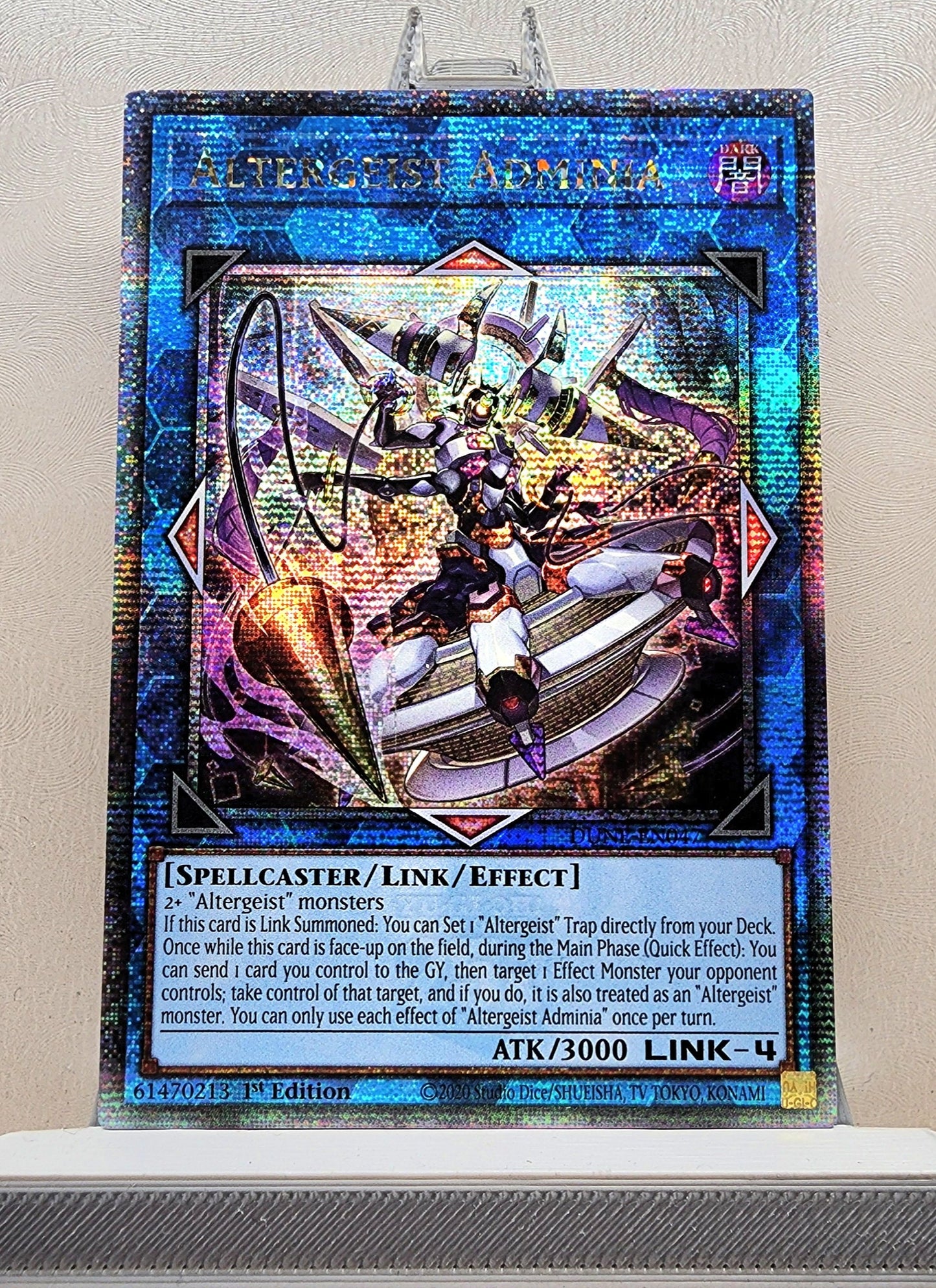 Yugioh! 1x Altergeist Adminia (DUNE - Quarter Century Secret Rare) 1st Edition