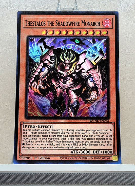 Yugioh! 1x Thestalos the Shadowfire Monarch (DUNE - Super Rare) 1st Edition